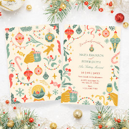 クリスマスオーナメント結婚式招待状 招待状