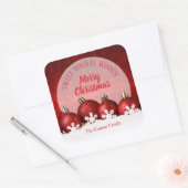 クリスマスオーナメント自家製フードホリデーベーキング スクエアシール (封筒)