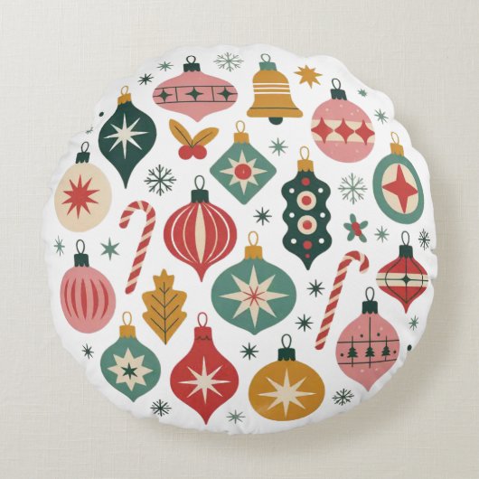 クリスマスオーナメント装飾用クッション ラウンドクッション (正面)