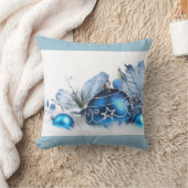 クリスマスオーナメント装飾用クッション/青 クッション (ブランケット)