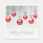 クリスマスオーナメント赤ID251 スタンダードランチョンナプキン (正面)