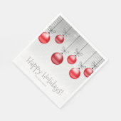 クリスマスオーナメント赤ID251 スタンダードランチョンナプキン (角)