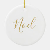 クリスマスオーナメント金ゴールドスノーフレーク セラミックオーナメント (裏面)