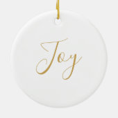 クリスマスオーナメント金ゴールドスノーフレーク セラミックオーナメント (裏面)