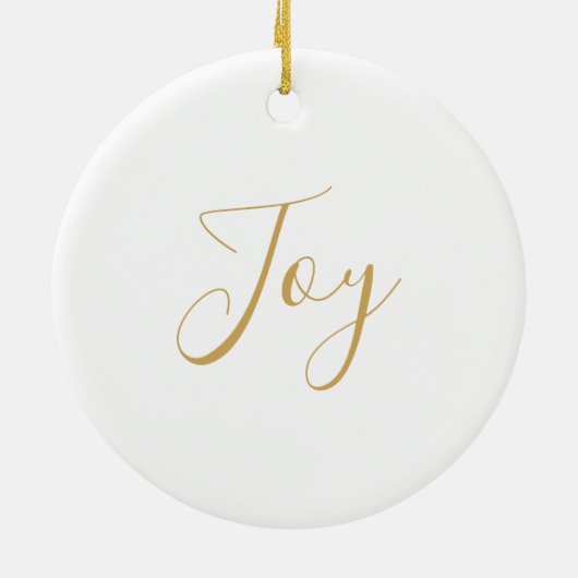 クリスマスオーナメント金ゴールドスノーフレーク セラミックオーナメント (裏面)