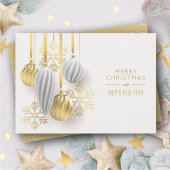 クリスマスオーナメント金ゴールド銀 シーズンカード