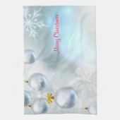 クリスマスオーナメント雪 キッチンタオル (縦)