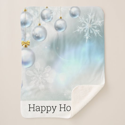 クリスマスオーナメント雪 シェルパブランケット (正面)