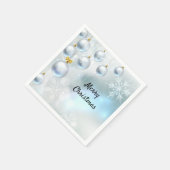クリスマスオーナメント雪 スタンダードカクテルナプキン (角)