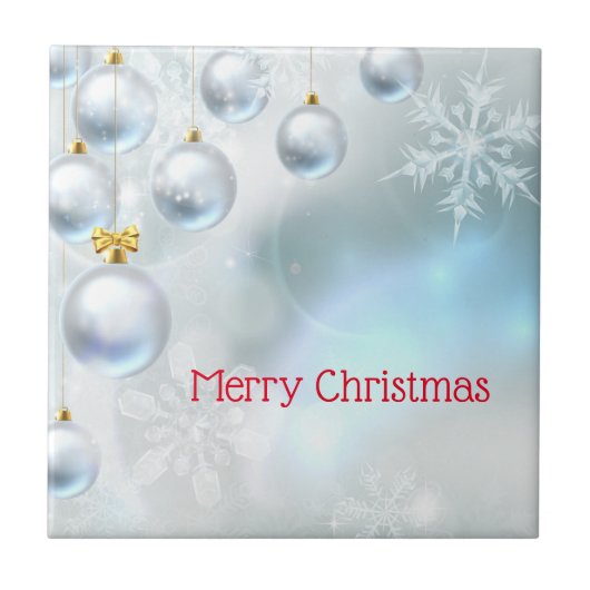 クリスマスオーナメント雪 タイル (正面)