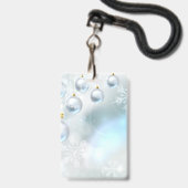 クリスマスオーナメント雪 バッジ (ストラップ付き裏面)