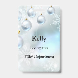 クリスマスオーナメント雪 バッジ