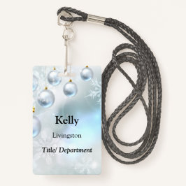 クリスマスオーナメント雪 バッジ