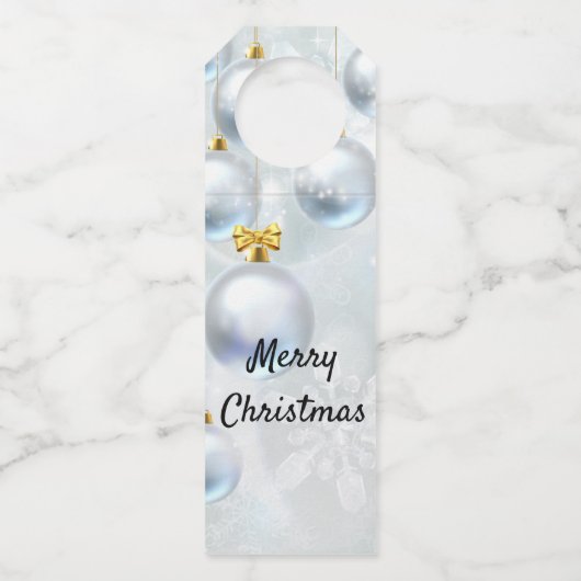クリスマスオーナメント雪 ボトルネックタグ (正面)