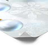 クリスマスオーナメント雪 ポスター (角)