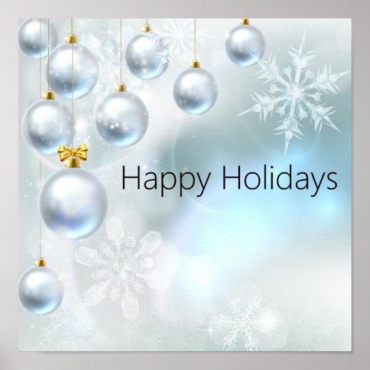 クリスマスオーナメント雪 ポスター (正面)