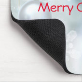 クリスマスオーナメント雪 マウスパッド (コーナー)