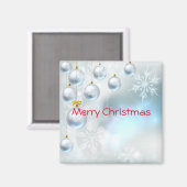クリスマスオーナメント雪 マグネット (正面/裏面)