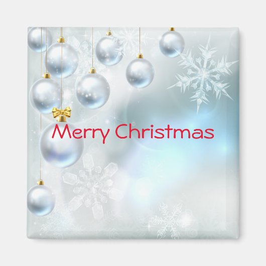 クリスマスオーナメント雪 マグネット (正面)