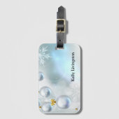 クリスマスオーナメント雪 ラゲッジタグ (正面縦)