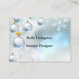 クリスマスオーナメント雪 名刺