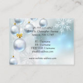 クリスマスオーナメント雪 名刺 (裏面)