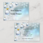 クリスマスオーナメント雪 名刺 (正面/裏面)