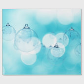 クリスマスオーナメント青 ラッピングペーパー (フラット)