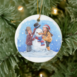 クリスマスオーナメント2顔 セラミックオーナメント