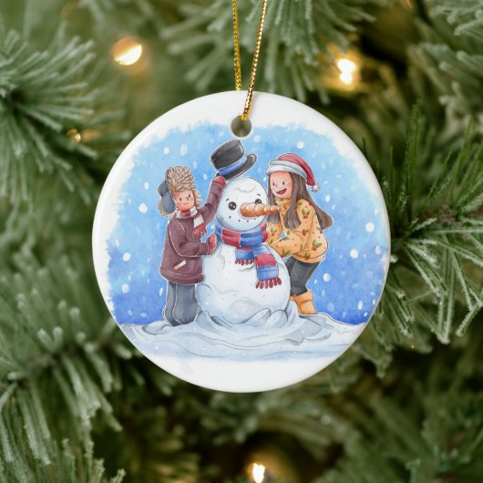 クリスマスオーナメント2顔 セラミックオーナメント (ツリー)