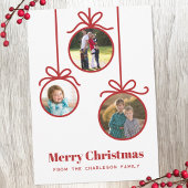 クリスマスオーナメント3枚の写真 シーズンカード