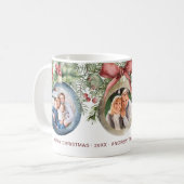 クリスマスオーナメント3 Photosファミリー コーヒーマグカップ (正面左)