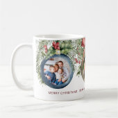 クリスマスオーナメント3 Photosファミリー コーヒーマグカップ (左)