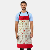 クリスマスオーナメント エプロン (着用した状態)