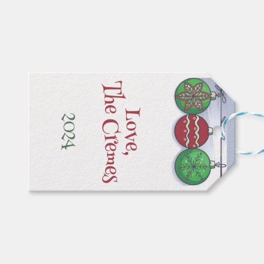 クリスマスオーナメント ギフトタグ (正面(横))