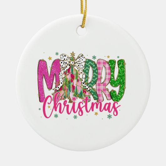 クリスマスオーナメント、クリスマスギフト セラミックオーナメント (正面)