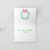 クリスマスオーナメント。クリスマスグリーティングカード カード (内部)