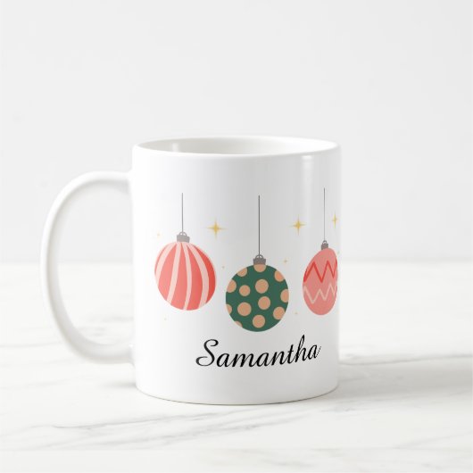 クリスマスオーナメント コーヒーマグカップ (左)
