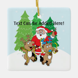 クリスマスオーナメント「サンタ」のパーソナライズ セラミックオーナメント