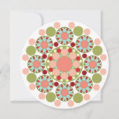 クリスマスオーナメント サークル ホリデーパーティー招待状 招待状 (正面)