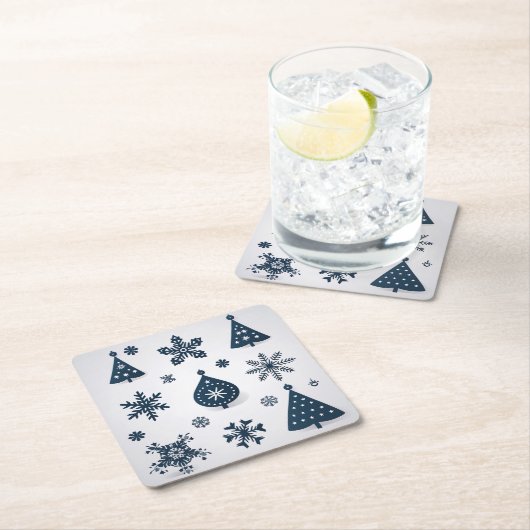 クリスマスオーナメント スクエアペーパーコースター (インサイチュ)