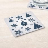 クリスマスオーナメント スクエアペーパーコースター (アングル)