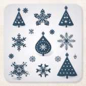 クリスマスオーナメント スクエアペーパーコースター (正面)