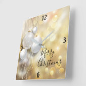 クリスマスオーナメント スクエア壁時計 (傾斜)