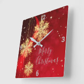 クリスマスオーナメント スクエア壁時計 (傾斜)