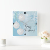 クリスマスオーナメント スクエア壁時計 (ホーム)