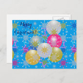 クリスマスオーナメント&スノーフレーク シーズンポストカード (正面/裏面)