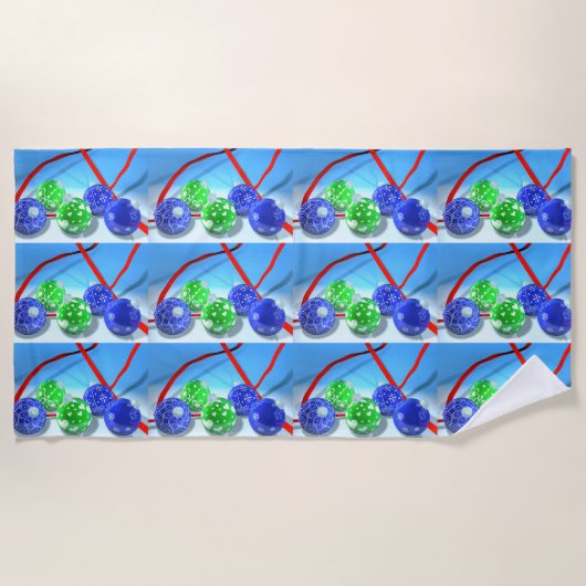 クリスマスオーナメント ビーチタオル (正面)