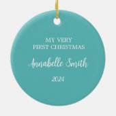 クリスマスオーナメント – ベビーの初めてのクリスマス (裏面)