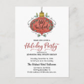 クリスマスオーナメント ホリデーパーティー招待状 ポストカード (正面)